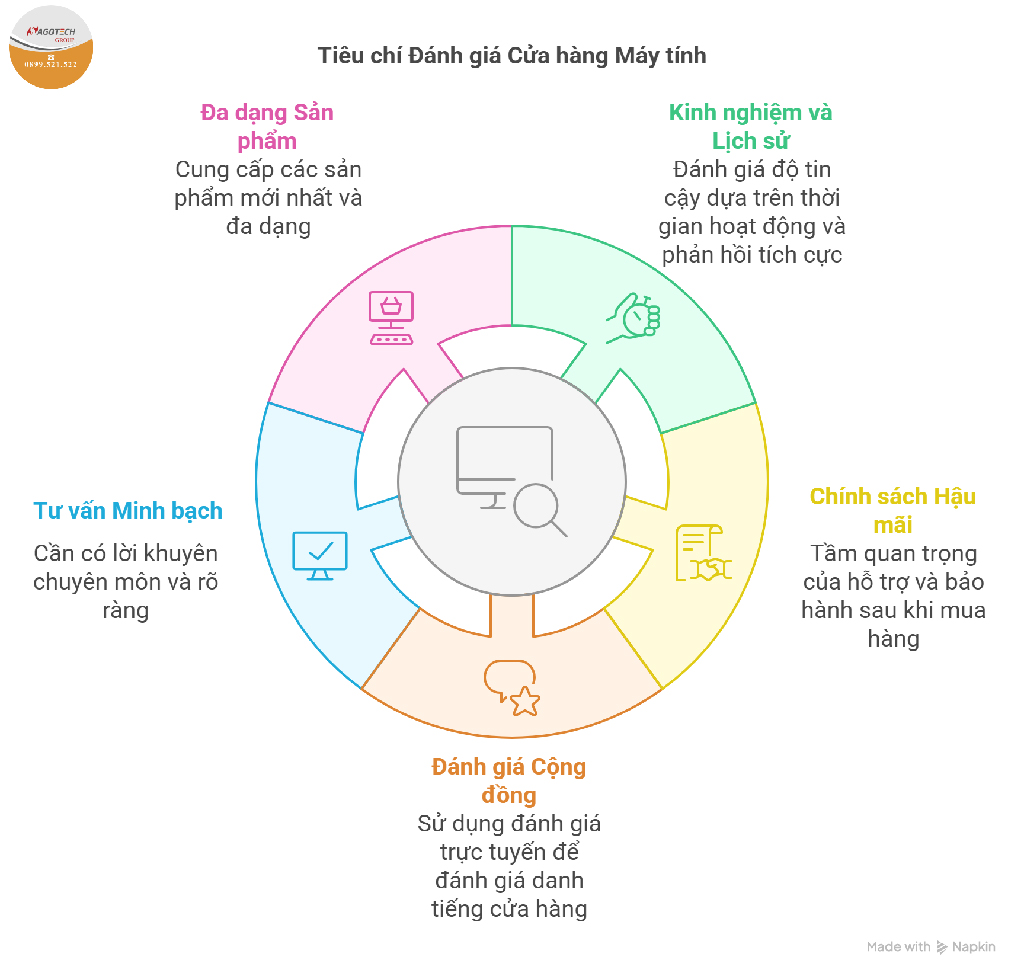 Bạn có thể đánh giá địa chỉ mua máy tính uy tín bằng các tiêu chí trên