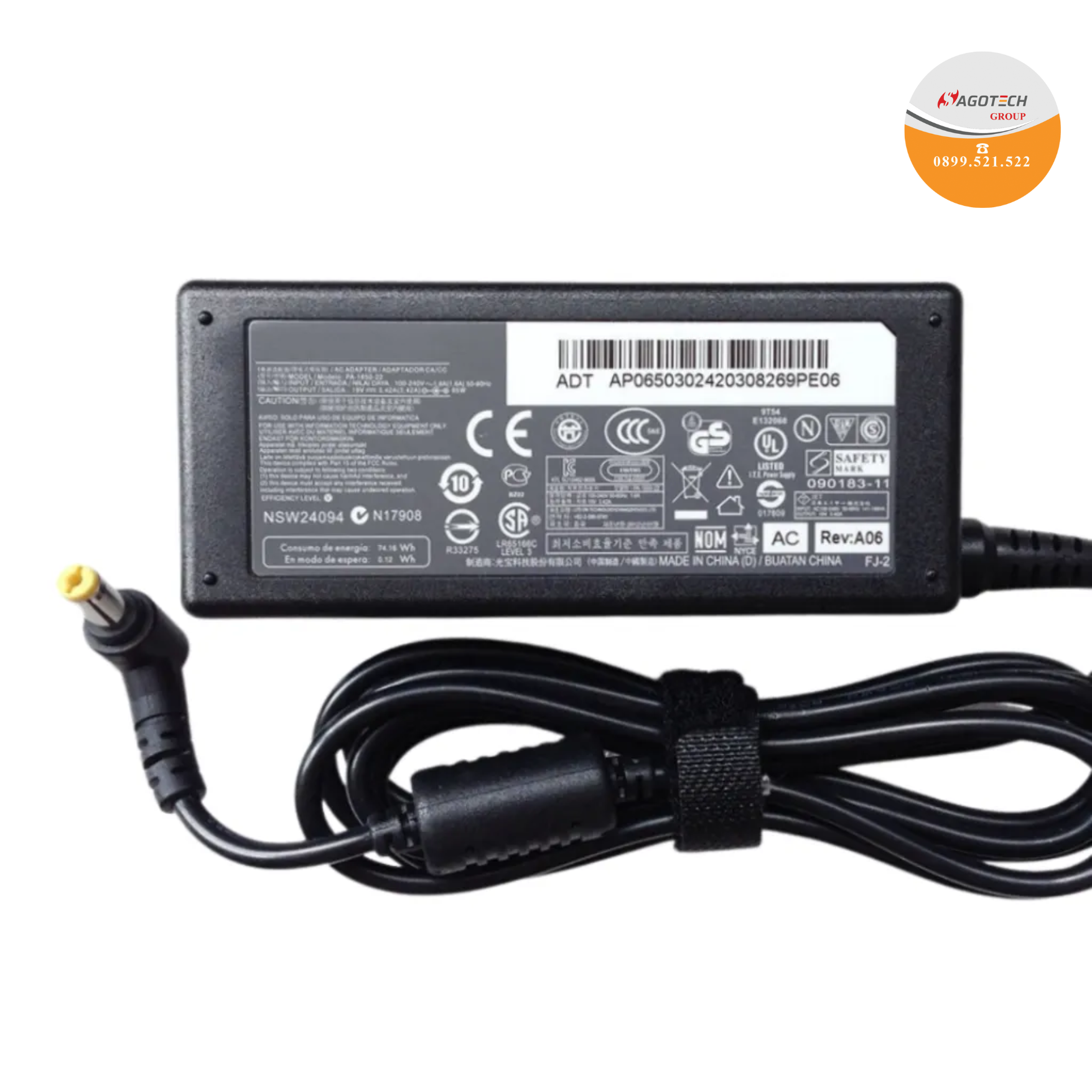 Dây cục sạc laptop Acer