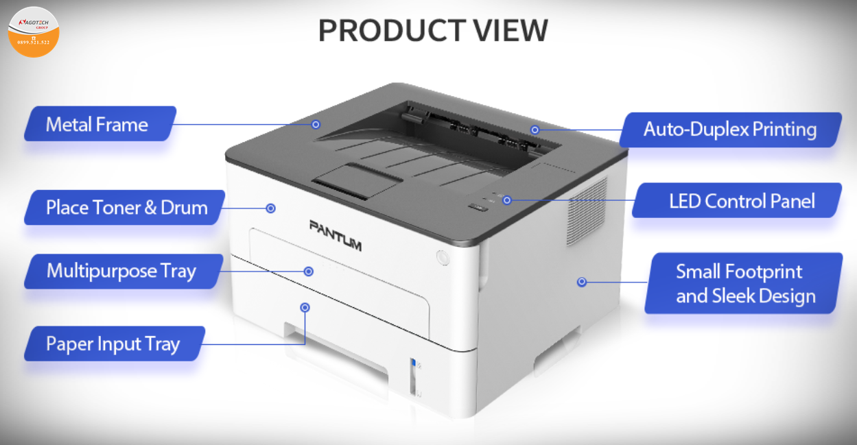 máy in đơn chức năng pantum p3012d