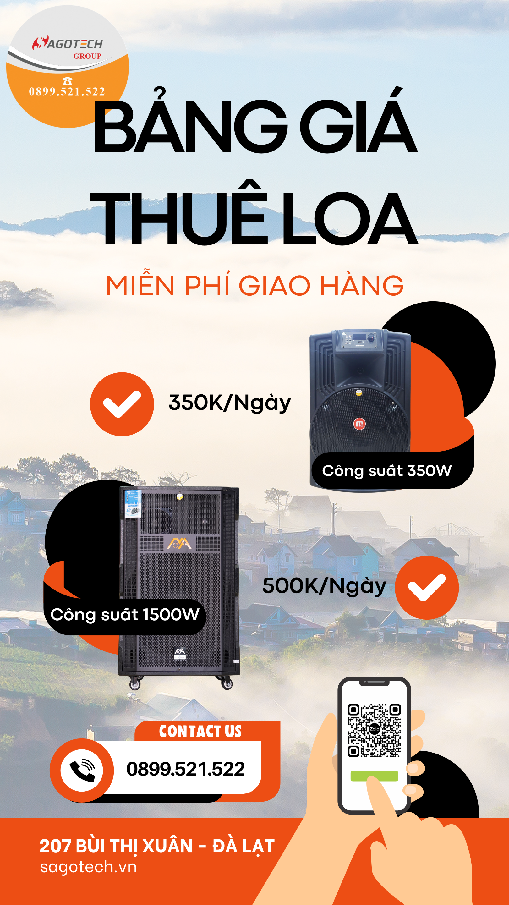 Bảng Giá Thuê Loa Kéo Đà Lạt Mới Nhất