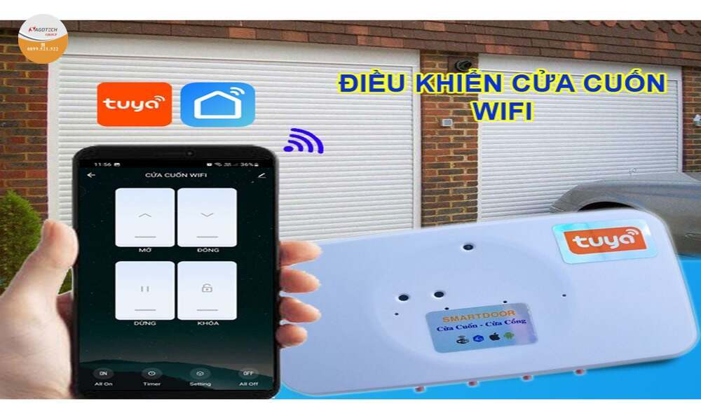 bộ điều khiển cửa cuốn wifi